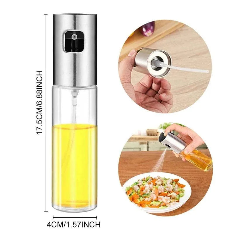 Premium 2-in-1 Oil Sprayer Bottle – Refillable Glass Olive Oil Dispenser for Kitchen & Air Fryer