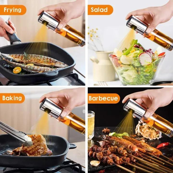 Premium 2-in-1 Oil Sprayer Bottle – Refillable Glass Olive Oil Dispenser for Kitchen & Air Fryer