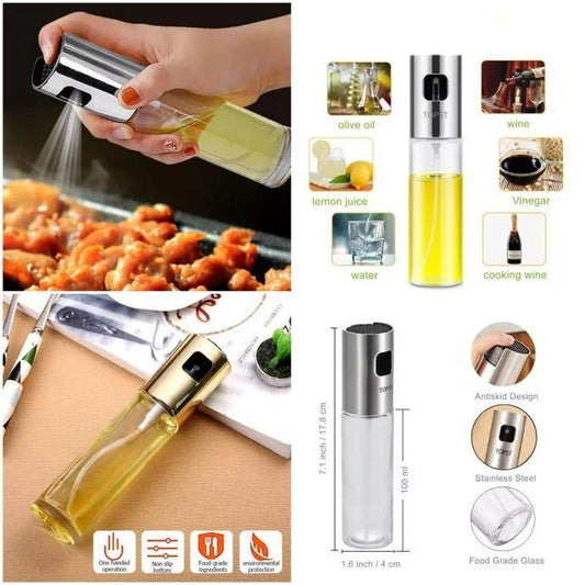 Premium 2-in-1 Oil Sprayer Bottle – Refillable Glass Olive Oil Dispenser for Kitchen & Air Fryer